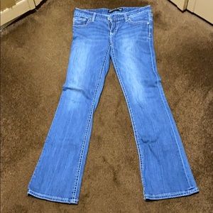 Express boot cut jeans.